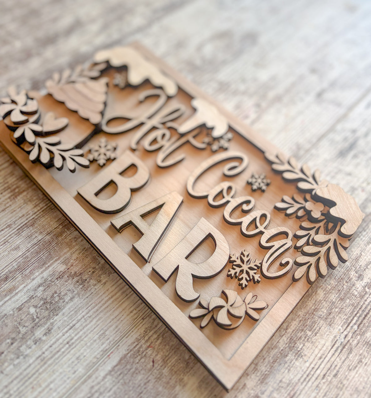Hot Cocoa Bar Framed Sign DIY Kit