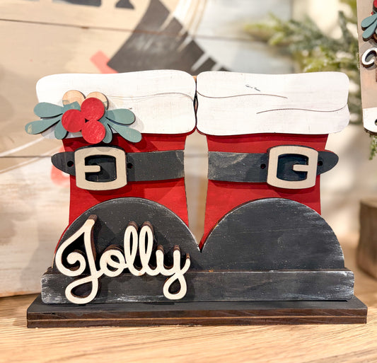 Santa Boots Shelf Sitter