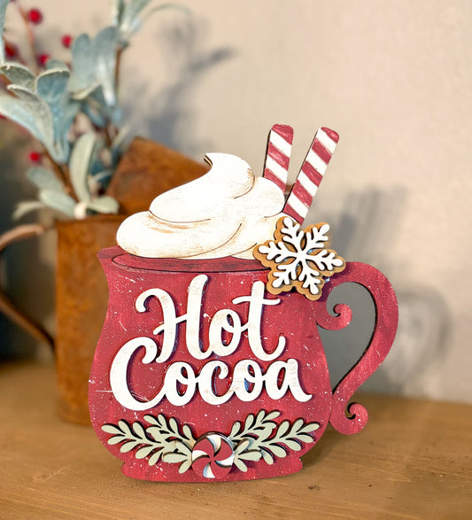 Hot Cocoa Mug Shelf Sitter DIY Kit