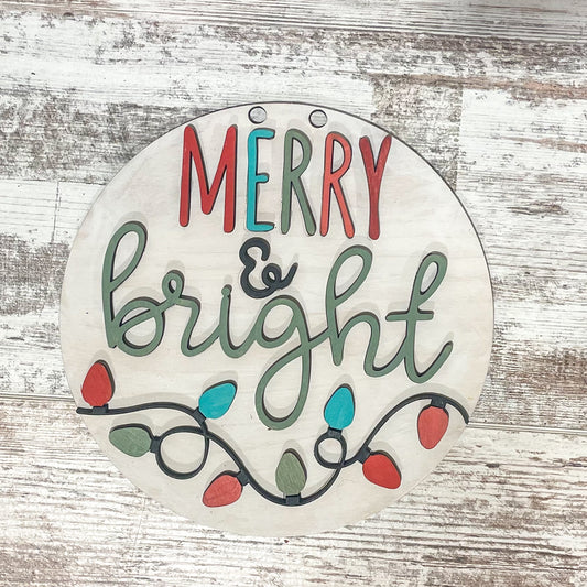 Merry and Bright Door Hanger DIY Kit