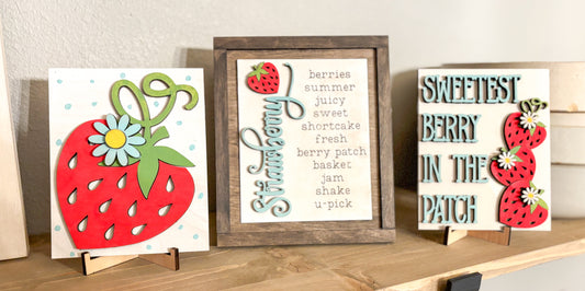 Strawberry Trio Signs