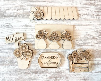 DIY Interchangeable Market Stand Sunflower