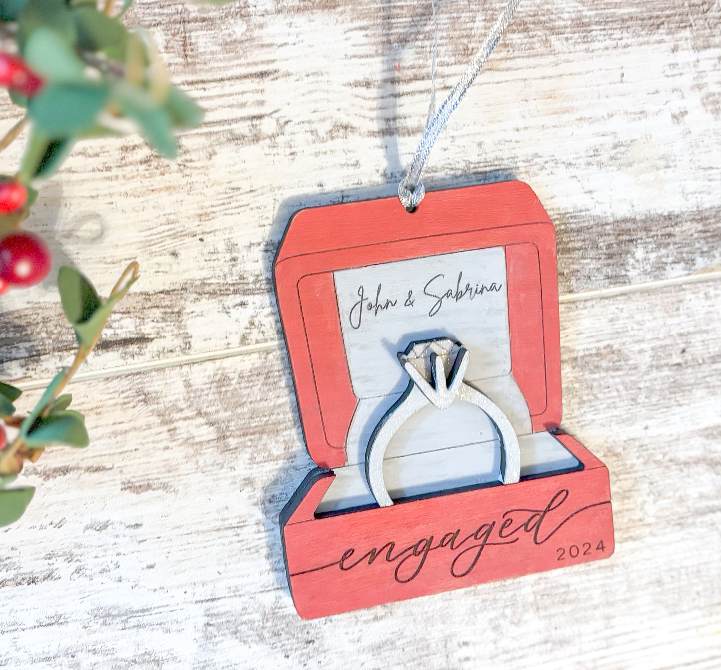 Engagement Ring Christmas Ornament