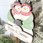 Snowman Couples Personalized Christmas  Ornament