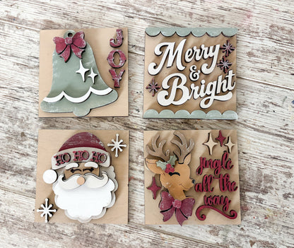 Retro Christmas Mini Signs