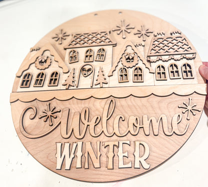 Welcome Winter Door Hanger DIY Kit