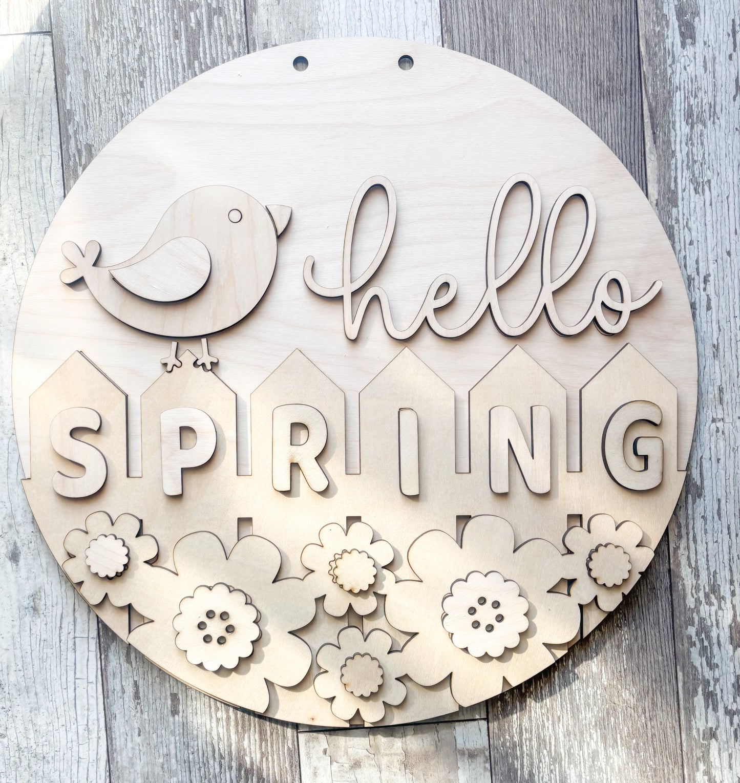 Hello Spring Birdie DIY Door Hanger Kit