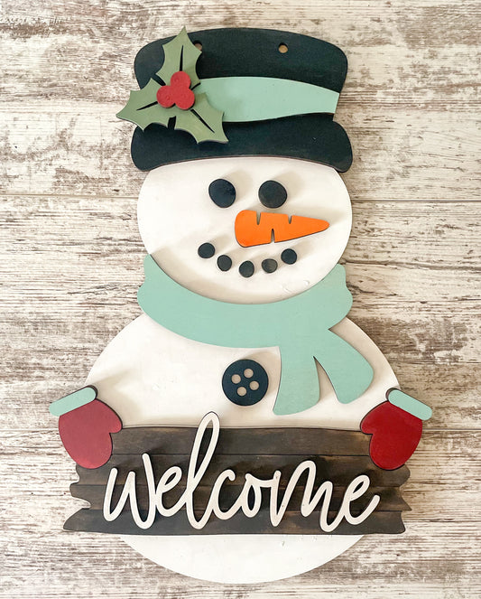 Welcome Snowman Door Hanger DIY Kit