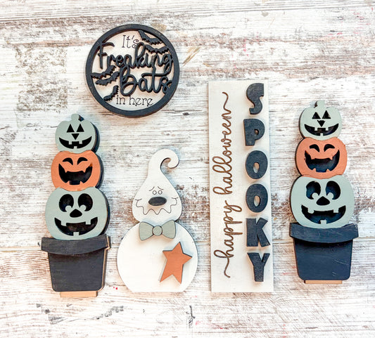 Farmhouse Halloween Barn Door Interchangeable DIY Paint Kit | Farmhouse Halloween Decor