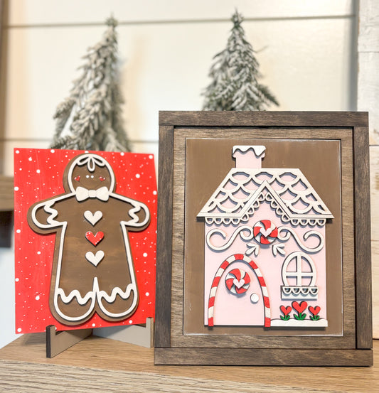 Gingerbread Mini Signs DIY Kit