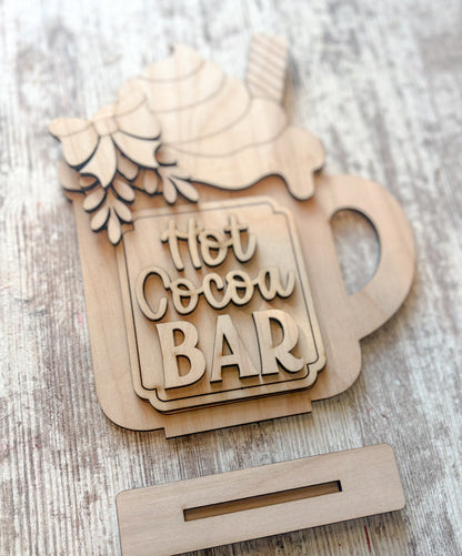 Hot Cocoa Bar Mug Shelf Sitter DIY Kit