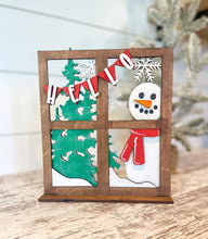Load image into Gallery viewer, Snowman Window Scene
