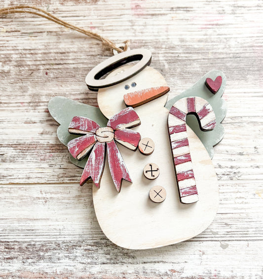 Snowman Gingerbread Ornament DIY Paint Kit | Fri-YAY Craft Kit