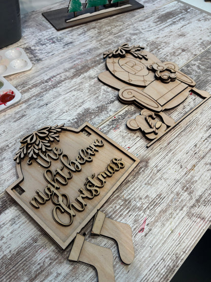 Night Before Christmas DIY Post Interchangeable