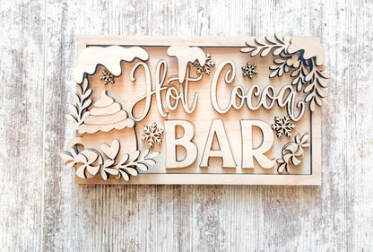 Hot Cocoa Bar Framed Sign DIY Kit