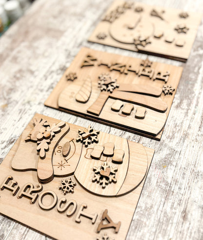 Snowman Winter Trio Signs DIY Kit