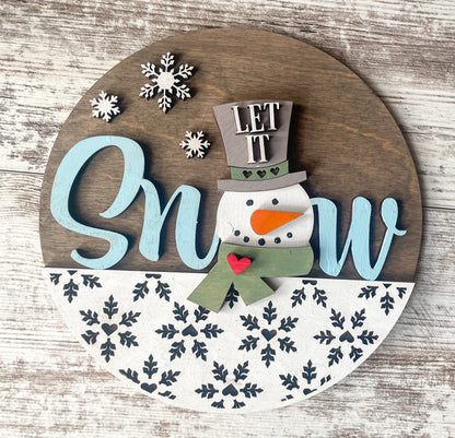 Let It Snow Door Hanger DIY Kit