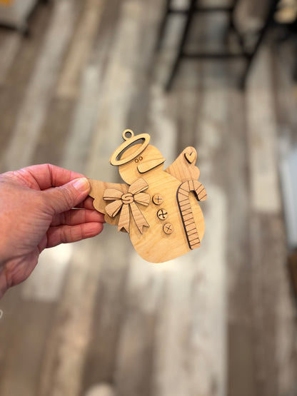 Snowman Gingerbread Ornament DIY Paint Kit | Fri-YAY Craft Kit
