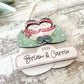 Snowman Couples Personalized Christmas  Ornament