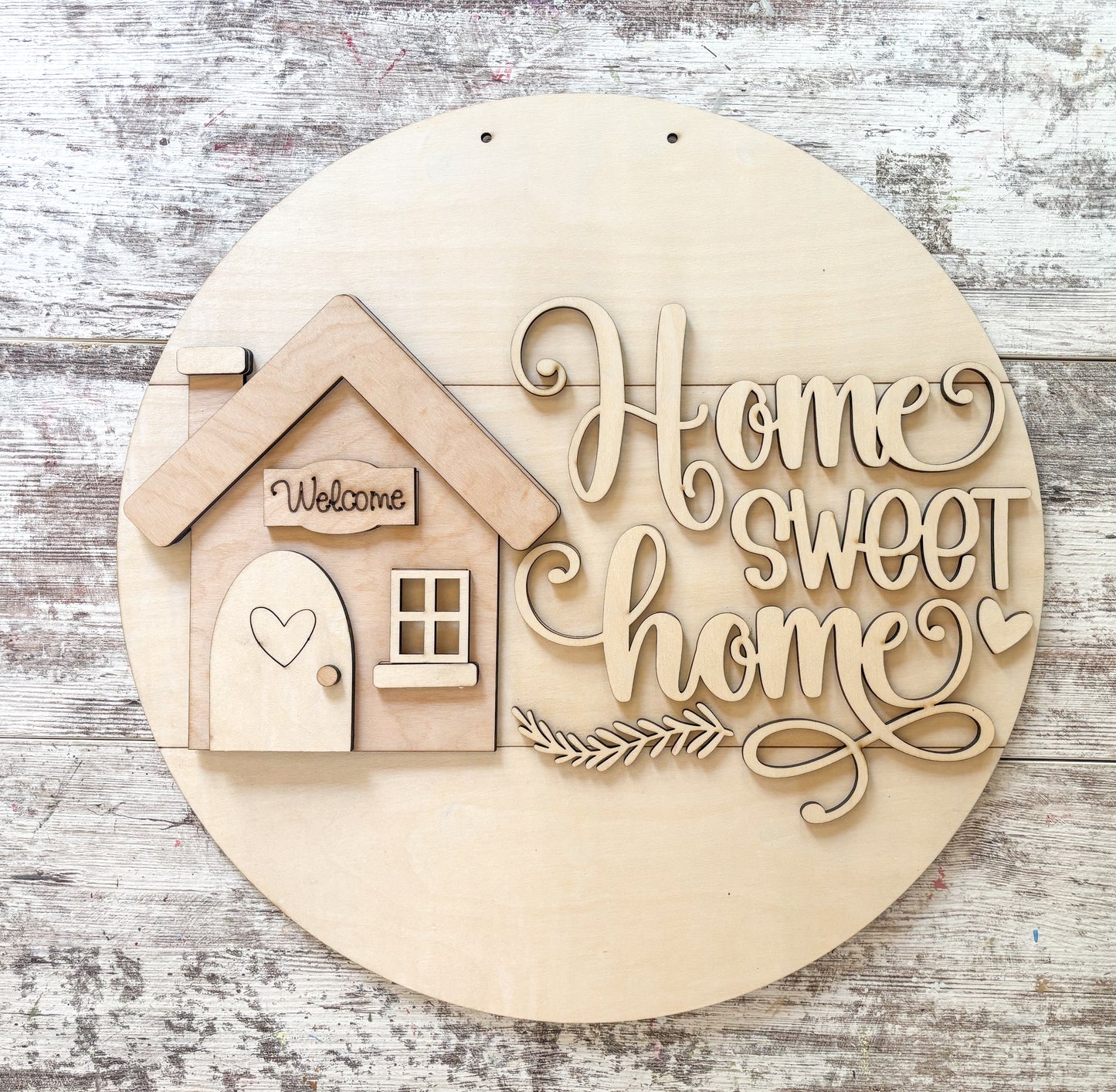 Home Sweet Home | Farmhouse Door Hanger | DIY Kit
