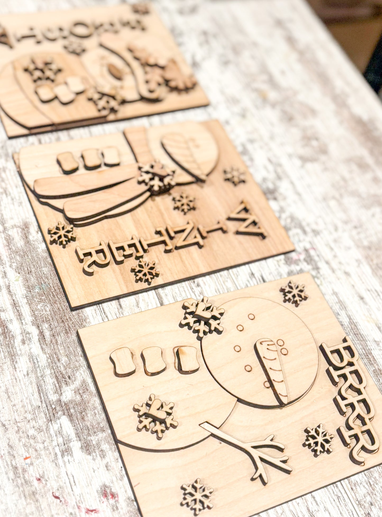 Snowman Winter Trio Signs DIY Kit