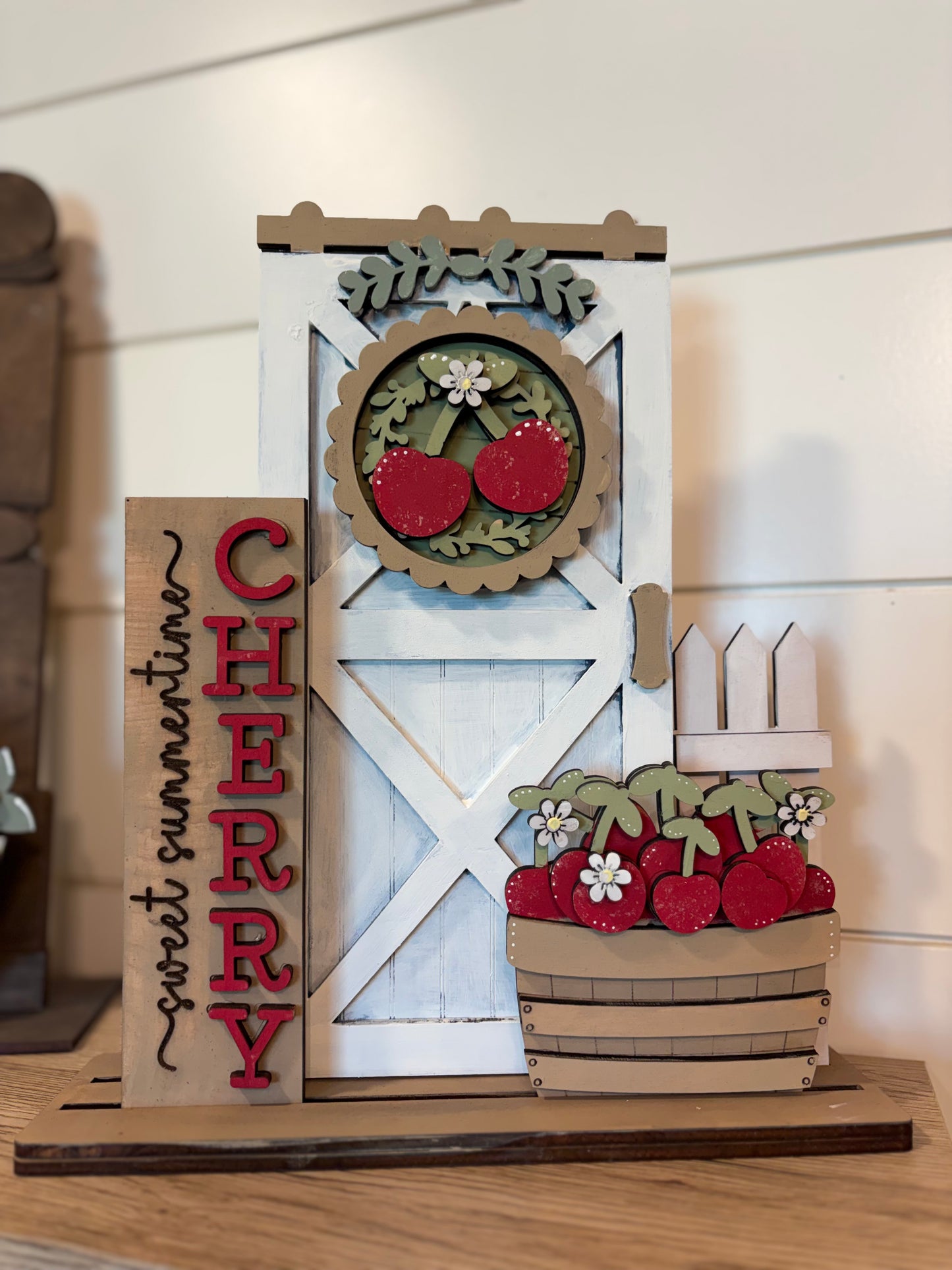 Interchangeable Barn Door Cherry Set