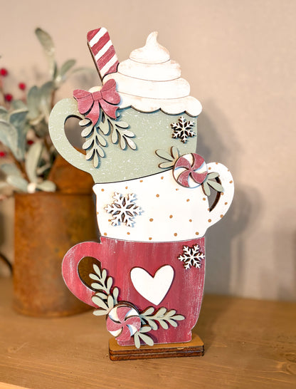 Stacked Mugs Shelf Sitter DIY Kit