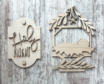 Porch Leaner Interchangeable Nativity Add On DIY Kit