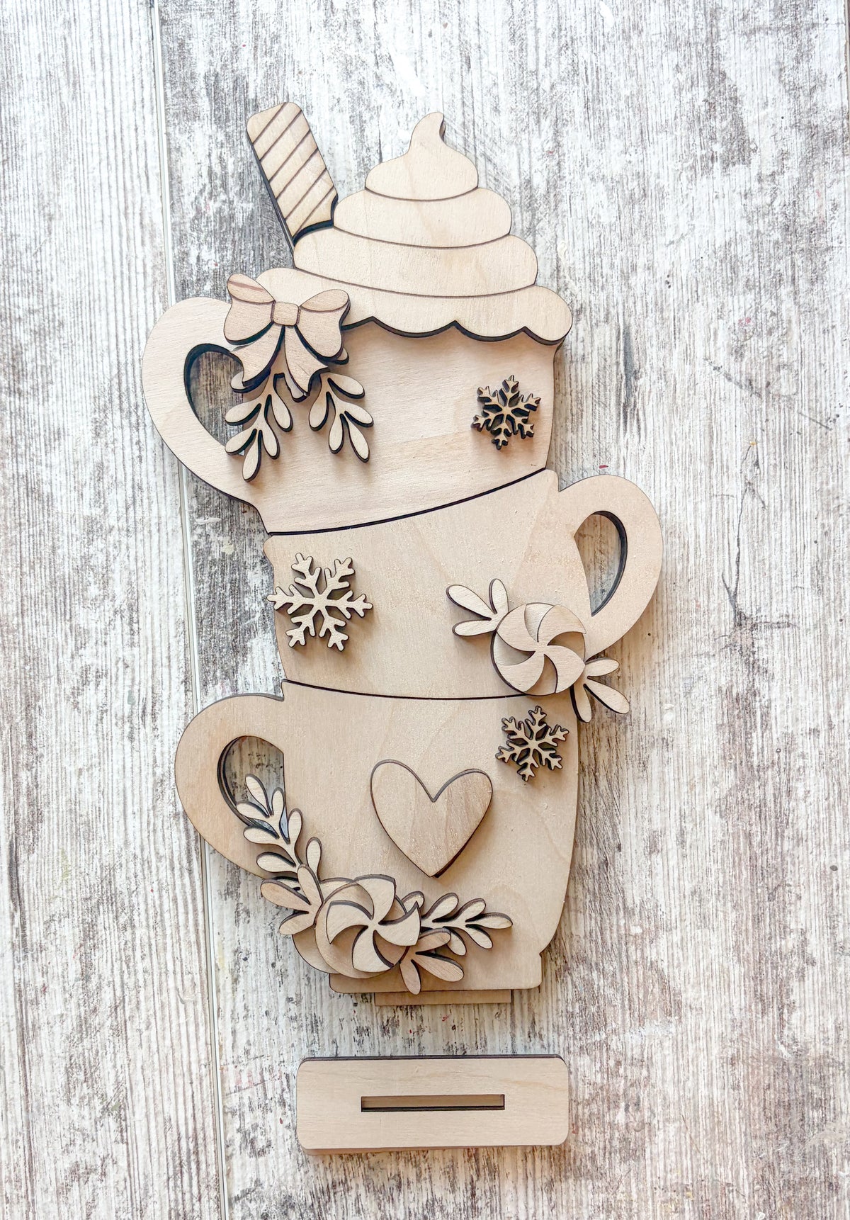 Stacked Mugs Shelf Sitter DIY Kit