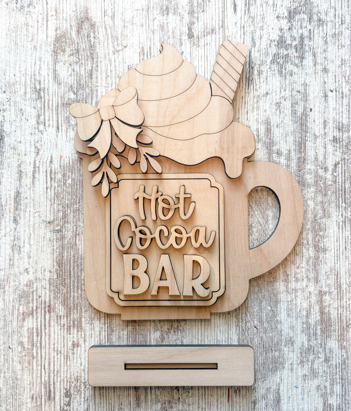 Hot Cocoa Bar Mug Shelf Sitter DIY Kit
