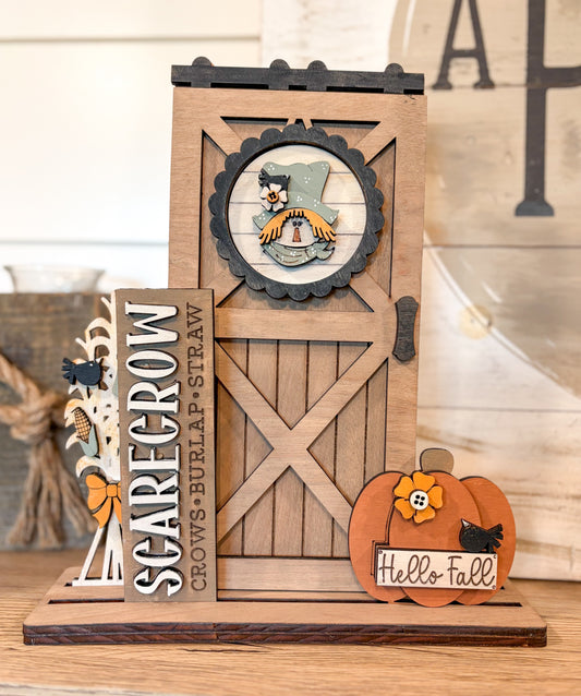Pumpkin Barn Door Interchangeable DIY Paint Kit | Farmhouse Fall Decor