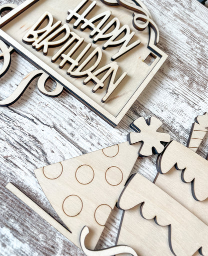 Birthday DIY Post Interchangeable