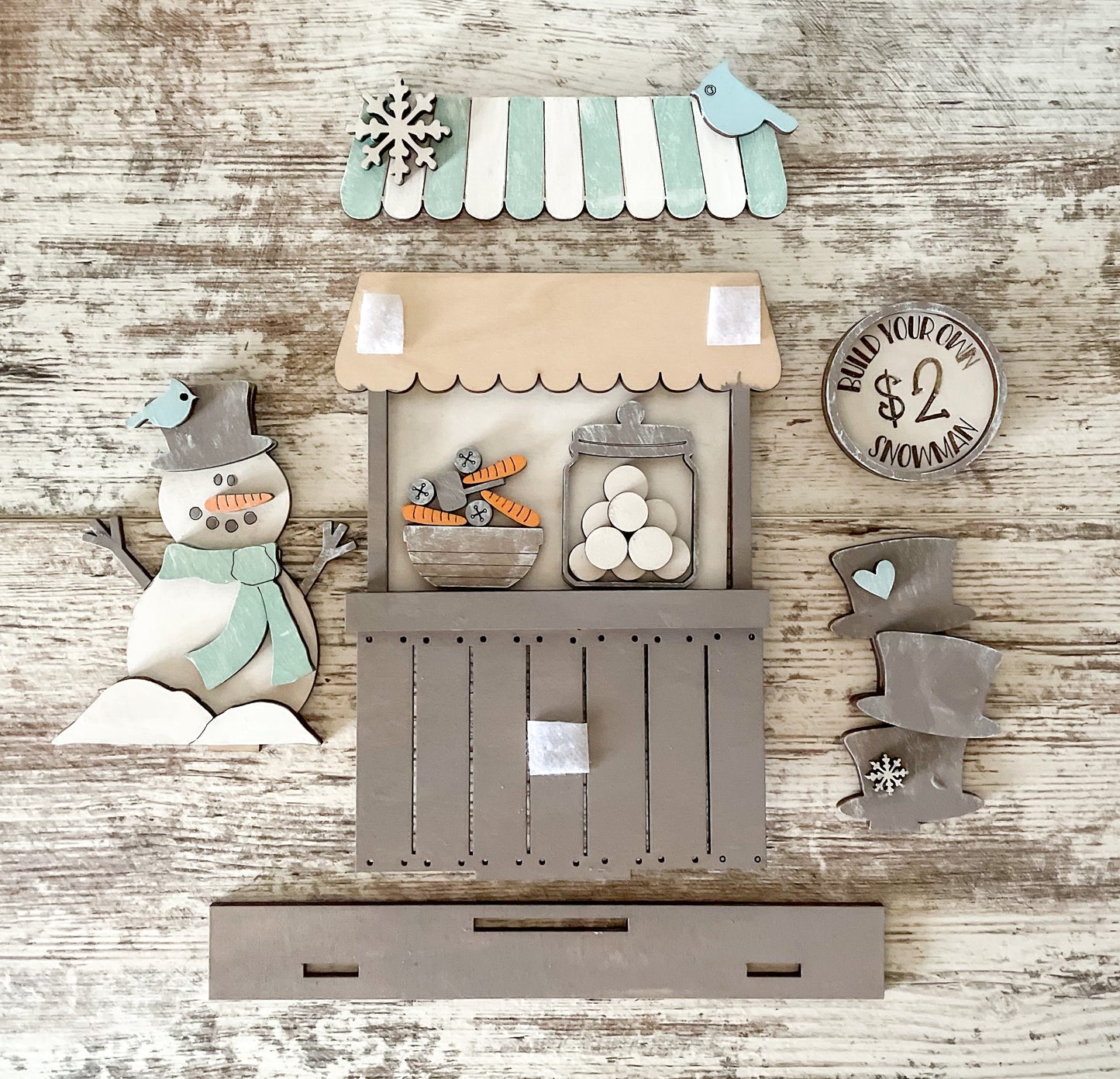 DIY Interchangeable Market Stand Winter Edition