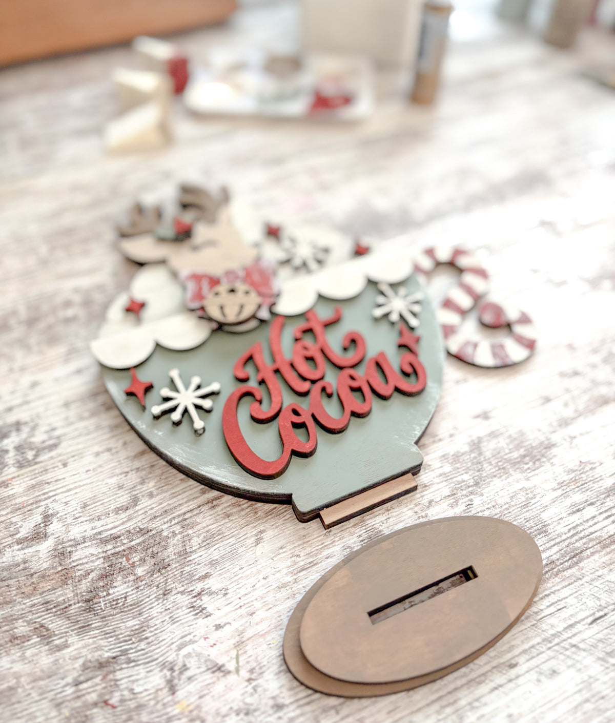 Hot Cocoa Reindeer Shelf Sitter DIY Kit