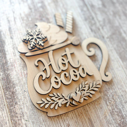 Hot Cocoa Mug Shelf Sitter DIY Kit