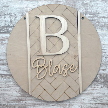 Monogrammed Personalized Door Hanger DIY Kit