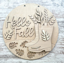 Load image into Gallery viewer, Hello Fall Door Hanger
