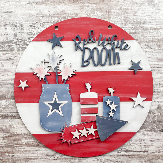 Red, White and Boom Door Hanger DIY Kit
