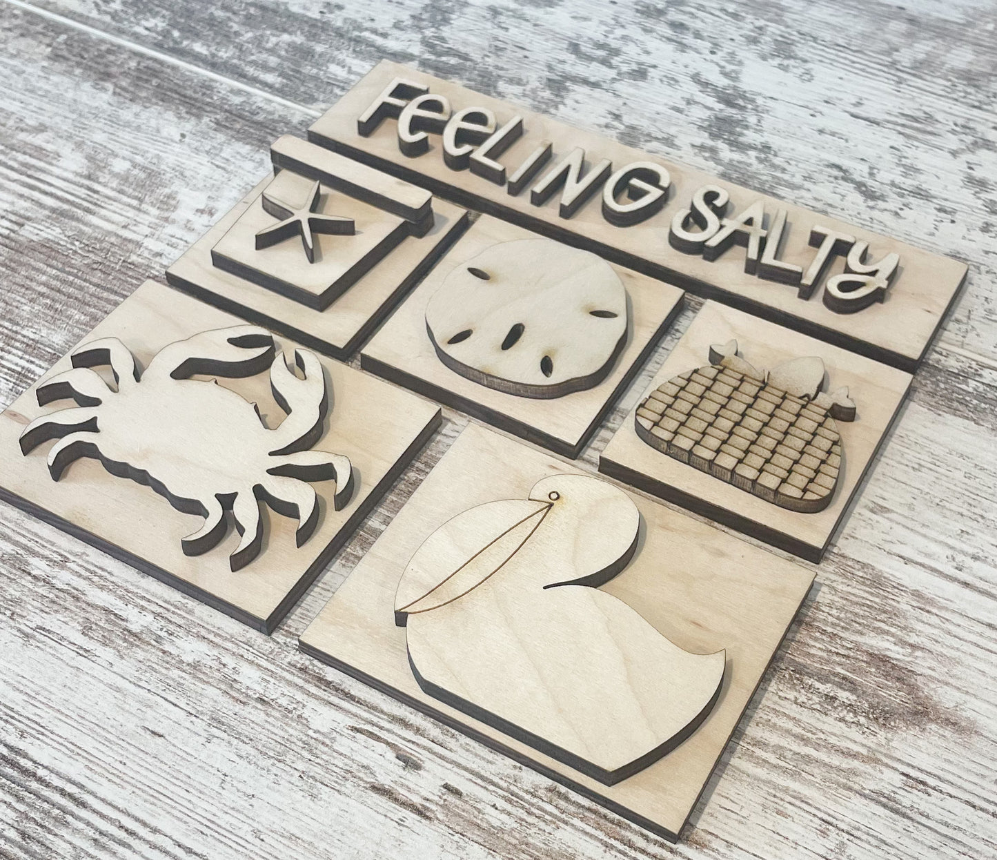 Beachy Shadow Box Tiles