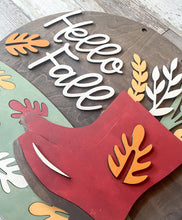Load image into Gallery viewer, Hello Fall Door Hanger

