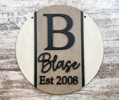 Monogrammed Personalized Door Hanger DIY Kit