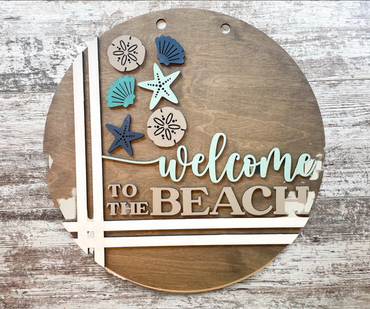 Welcome to the Beach Door Hanger DIY Kit
