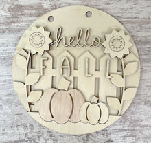 Load image into Gallery viewer, Hello Fall Fence Door Hanger

