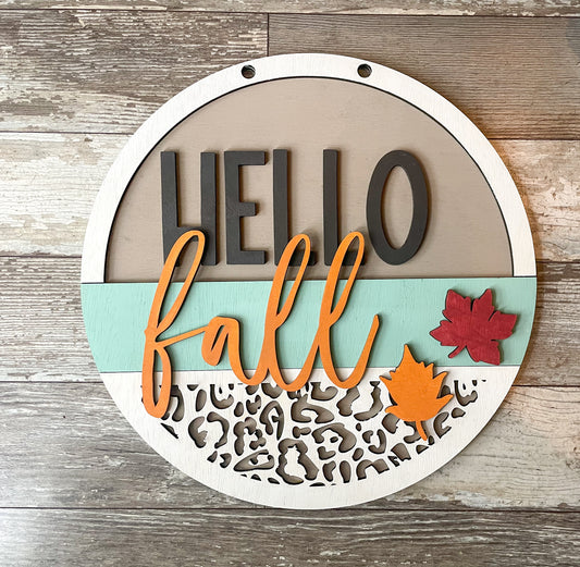 Hello Fall Door Hanger DIY Kit