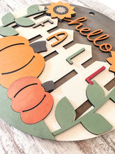 Load image into Gallery viewer, Hello Fall Fence Door Hanger
