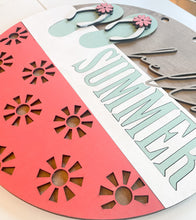Load image into Gallery viewer, Hello Summer Flip Flops Door Hanger

