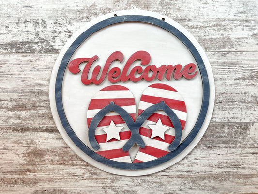 Welcome Flip Flop Door Hanger DIY Kit
