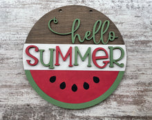 Load image into Gallery viewer, Hello Summer Watermelon Door Hanger
