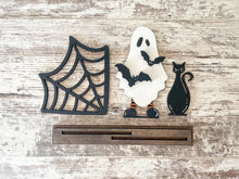 Load image into Gallery viewer, Ghost and Cat Halloween Stand Up Sign
