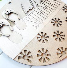 Load image into Gallery viewer, Hello Summer Flip Flops Door Hanger
